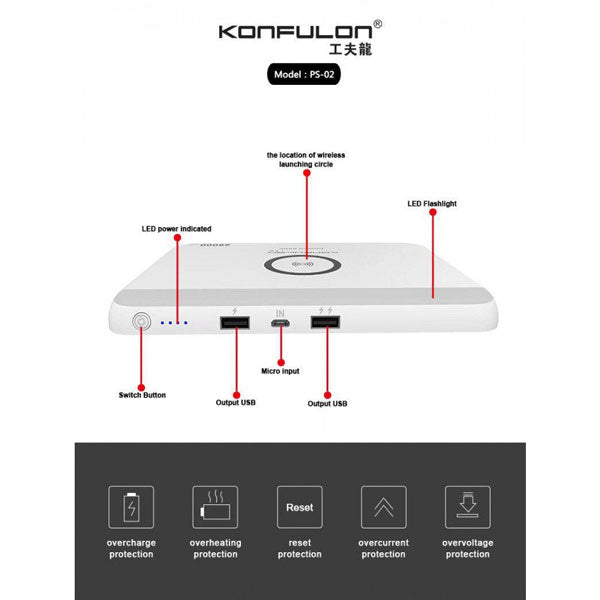 Power Bank 25000mA Sans Fil - Original