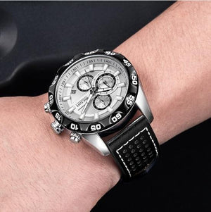 Megir - Montre de Lux Originale Pour Les hommes - Bracelet En Cuir - DiaCrea